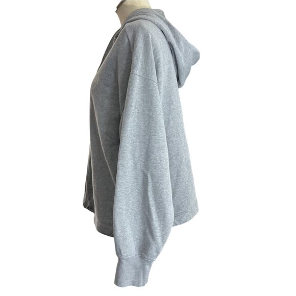 Old Navy Hoodie M Womens Grey Oversize Half Zip Long Sleeve Pullover Size Medium - Picture 4 of 11